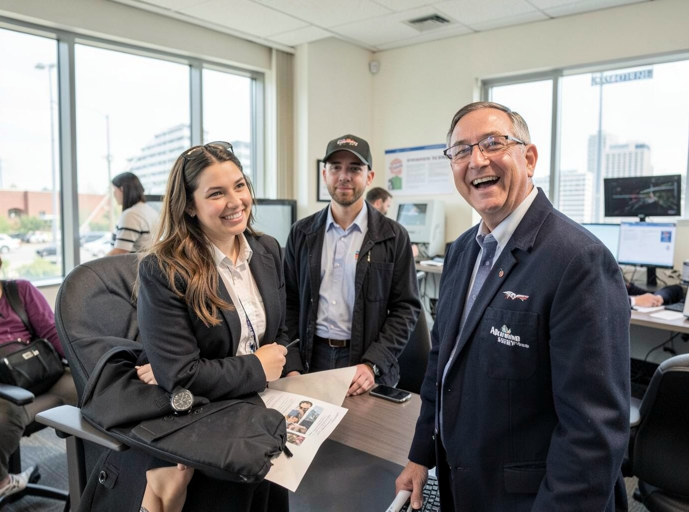 The LaGuardia Ticketing Assistance team at work in Queens
